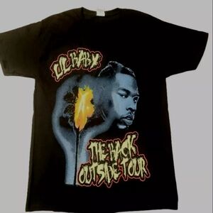 Lil Baby T Shirt Double Sided Back Hit The Back Outside Tour  Tee Adult Sz. M